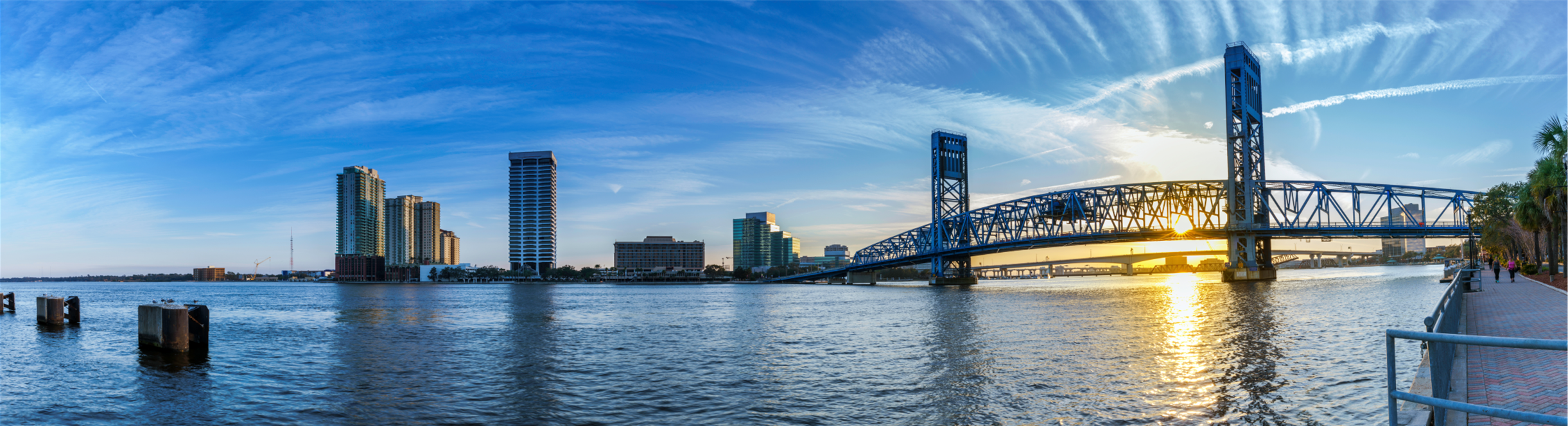 Photo of river and bridge in Jacksonville, Florida Photo of river and bridge in Jacksonville, Florida